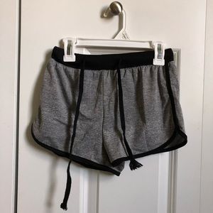 Grey and black shorts